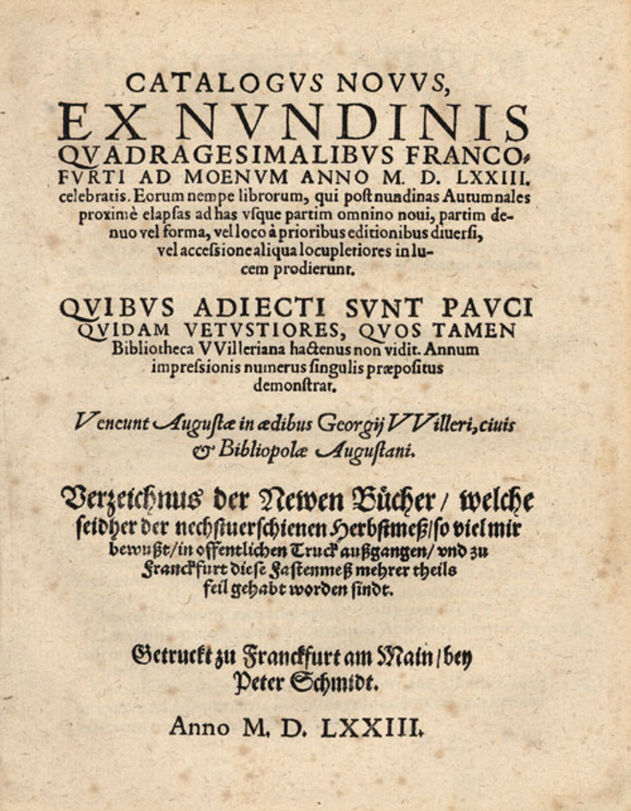 Buchkatalog zur Frankfurter Fastenmesse 1573. Foto: als gemeinfrei gekennzeichnet; https://upload.wikimedia.org/wikipedia/commons/9/9a/Buchkatalog_Frankfurter_Fastenmesse_1573.jpg