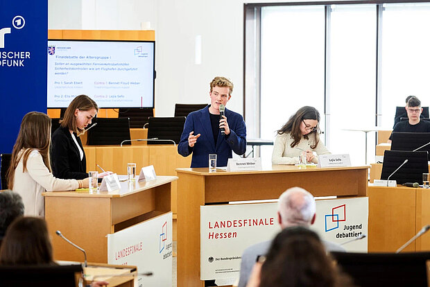 Jugend debattiert: Landesfinale von Jugend debattiert im Hessischen Landtag, Foto: © jugend debattiert / Stefan Daub