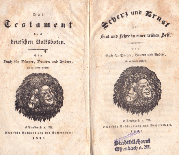 Deckblatt des Testaments des deutschen Volksboten. Foto: privat