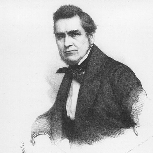 Heinrich von Gagern. Foto: Lithographie von Fritz Hickmann, als gemeinfrei gekennzeichnet; https://upload.wikimedia.org/wikipedia/commons/4/46/Heinrich_von_Gagern1.jpg